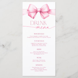 Menú Ella está atando la bebida de ducha de novias rosa