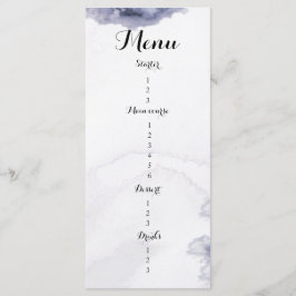 Menú Ella está en la nube nueve ducha de novia