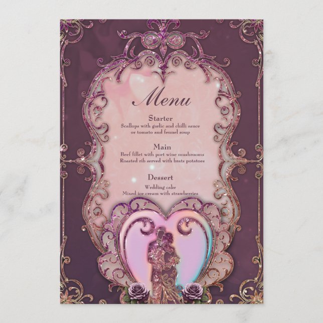 Menú En el abrazo del corazón. (Anverso)