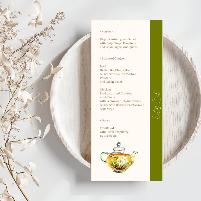 Menú ENCANTADOR Fiesta de té de novias Chamomile (Subido por el creador)
