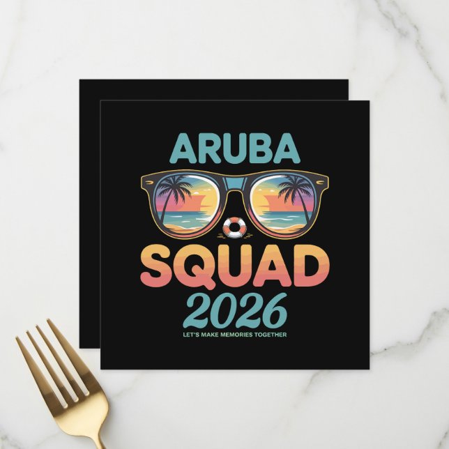 Menú Equipo de Aruba 2026 Retro (Anverso/Reverso In Situ)