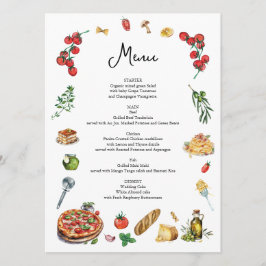 Menú Esa es la carta más interesante Pasta Pizza