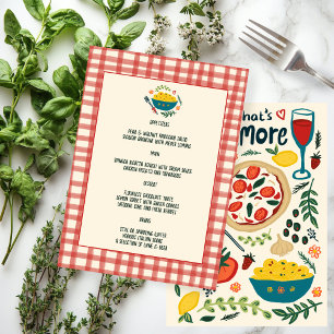 Menú Esa es la comida italiana del amor caprichoso pers