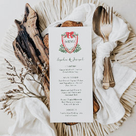 Menú Escudo de navidades | Boda de feriado caprichoso