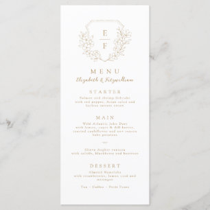 Menú Escudo Monograma Mínimo de Florencia de Cerezo Sen