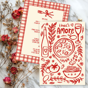 Menú Eso es Amore Caprichoso Comida Bebida Italiana PER