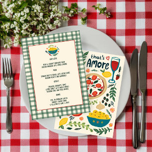 Menú Eso es Amore Comida Italiana Amor Caprichoso PERSO