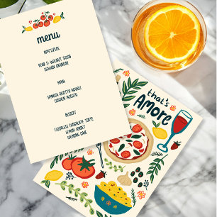 Menú Eso es Amore Comida Italiana Amor Caprichoso PERSO