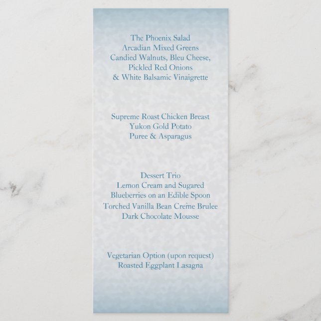 Menú Esplash acuático azul moderno (Anverso)