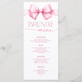Menú Está atando el Brunch de ducha de novias rosadas d