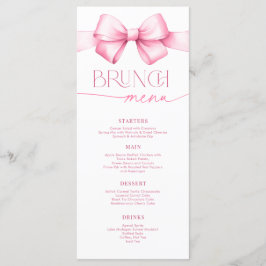 Menú Está atando el Brunch de ducha de novias rosadas d