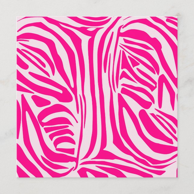 Menú Estampado de cebra rosa (Anverso)
