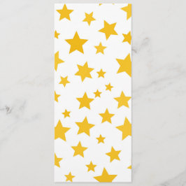 Menú estrellas doradas sobre fondo blanco
