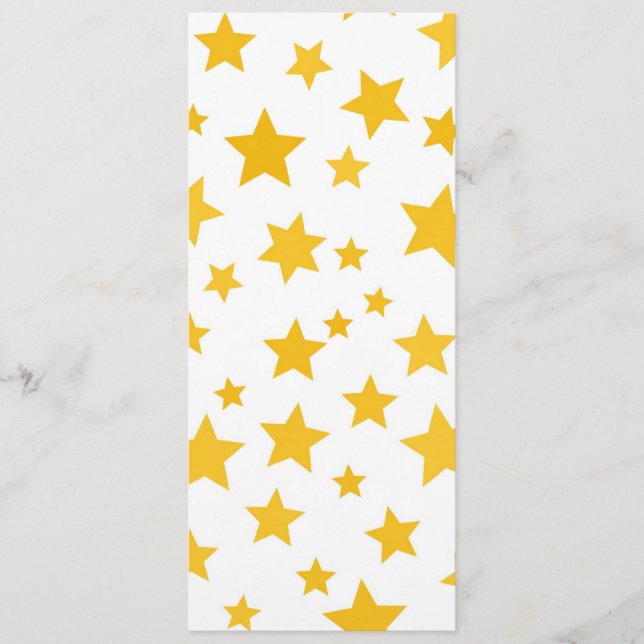 Menú estrellas doradas sobre fondo blanco (Anverso)