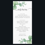 Menú Eucalipto acuarela. Boda de guión elegante<br><div class="desc">Menú boda de guiones de eucalipto de color de agua. Por favor,  contáctame si necesitas artículos adicionales.</div>