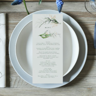 Menú Eucalyptus Elegante Vidrio Verde Británico