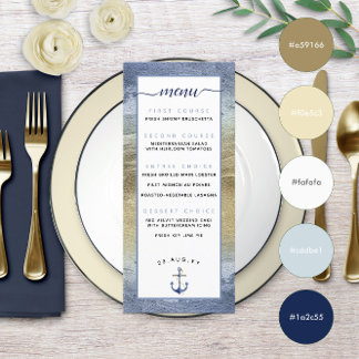 Menú Evento Azul y Dorado ⚓️ o Boda Náutica