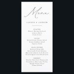 Menú Evento de Boda clásico moderno en blanco y negro<br><div class="desc">Carta minimalista elegante y moderna,  en blanco y negro. Menú personalizable completo para su boda o evento.</div>