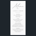 Menú Evento de Boda clásico moderno en blanco y negro<br><div class="desc">Carta minimalista elegante y moderna,  en blanco y negro. Menú personalizable completo para su boda o evento.</div>