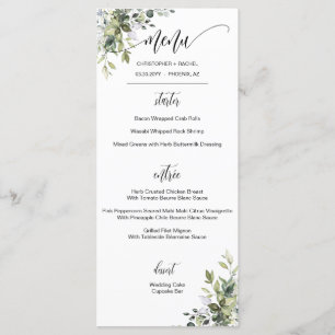 Menú Evento de Boda Jardín con Estilo de Vecindad con G