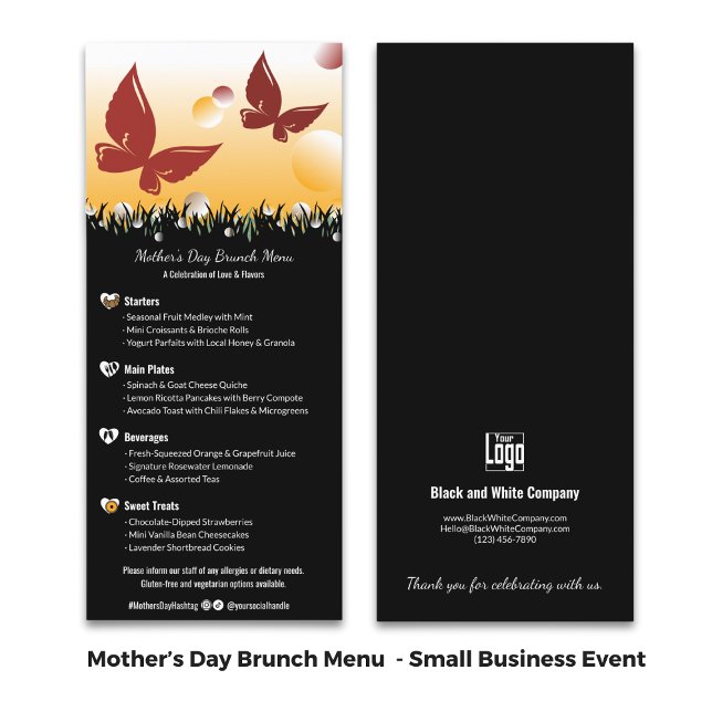 Menú Evento Especial de Negocios Brunch del Día de la M (Business Special Event Mother's Day Brunch Menu)