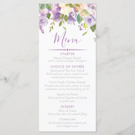 Menú Evento Personalizado de ducha de novia Purple Peon