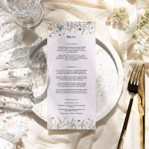 Menú Fácil Boda Fern Lavender con flores silvestres