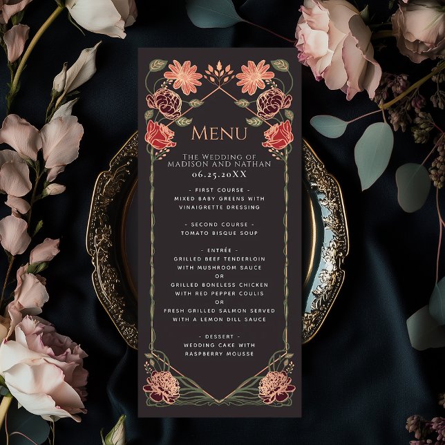 Menú Fantasía de Oro Rosa Encantada Boda de Jardín Flor (Subido por el creador)