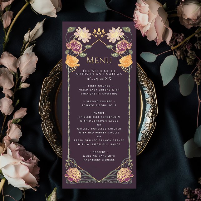 Menú Fantasía Encantada Boda de Jardín Floral (Subido por el creador)