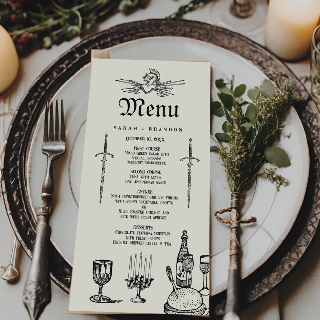 Menú Fantasía Medieval Boda (Subido por el creador)
