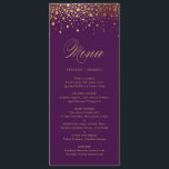 Menú Faux Relieve metalizado dorado Confetti Elegant Pú<br><div class="desc">Forma parte de una suite boda. Los elementos coincidentes están disponibles.</div>