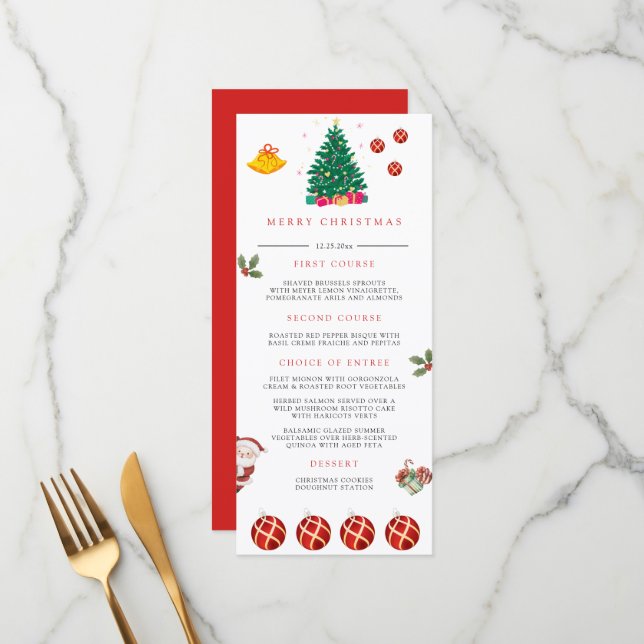 Menú Festividades de navidades (Anverso/Reverso In Situ)