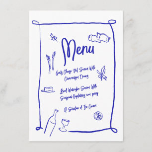 Menú Fiesta con guijarros de mano de estilo italia