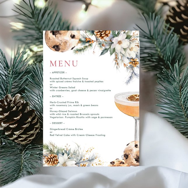 Menú Fiesta de cena de cócteles y Navidades florales de (Subido por el creador)