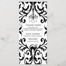 Menú Fiesta de cena de Damask Glam Halloween