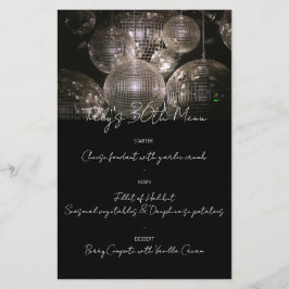 Menú fiesta de la cena de cumpleaños de la bola di