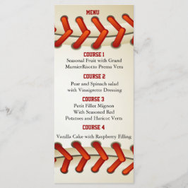 Menú Fiesta deportivo Tema del béisbol Personalizar tar