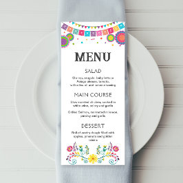 Menú Fiesta, menú editable imprimible