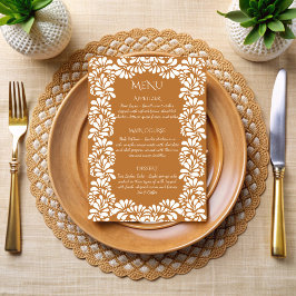 Menú Fiesta mexicana talavera terracotta