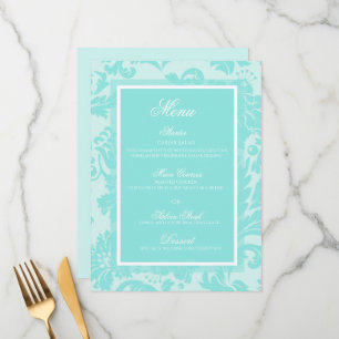 menú fijo de boda verde azulada