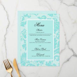 menú fijo de boda verde azulada