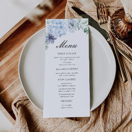 Menú First Holy Communion Dusty Blue Floral