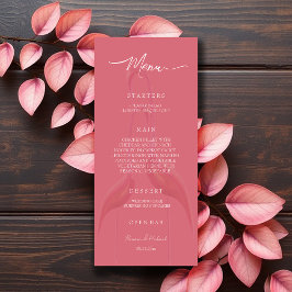 Menú Flamingo rosa del vino elegante