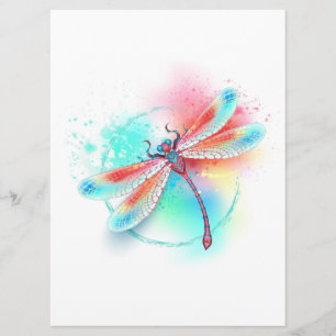 Menú Fléon roja sobre fondo acuarela