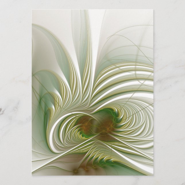 Menú Flor de fantasía fractal suave y delicada (Anverso)