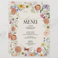 Flor silvestre de marco floral presionada ducha de