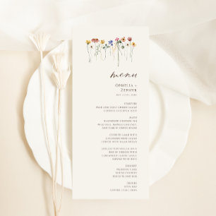 Menú Flor silvestre delgada   Cena de Bodas Jardín Beig