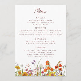 Menú Flor silvestre para Bodas y eventos