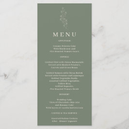 Menú Flor verde sabia Bohemia simple Botánica