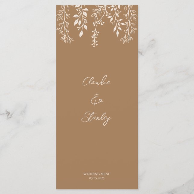 Menú Floración colgante Foliage cálido Romántico Boho E (Anverso)